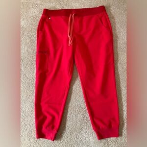 Figs Women’s Zamora Vibrant Red Joggers Size XL/P